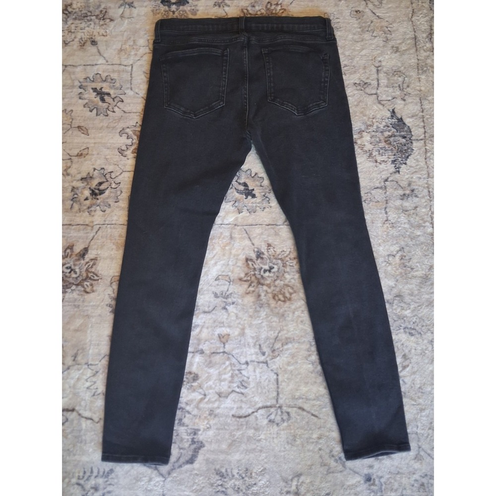 Hot Topic Goth core death rock/Roll Jeans Men 36x32 Black Skeleton Skull Patches - Picture 11 of 11